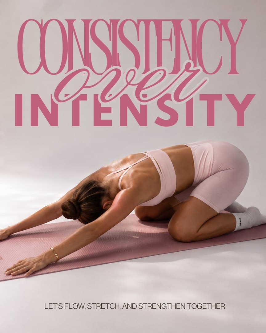Consistency over intensity Instagram template, editable in Canva