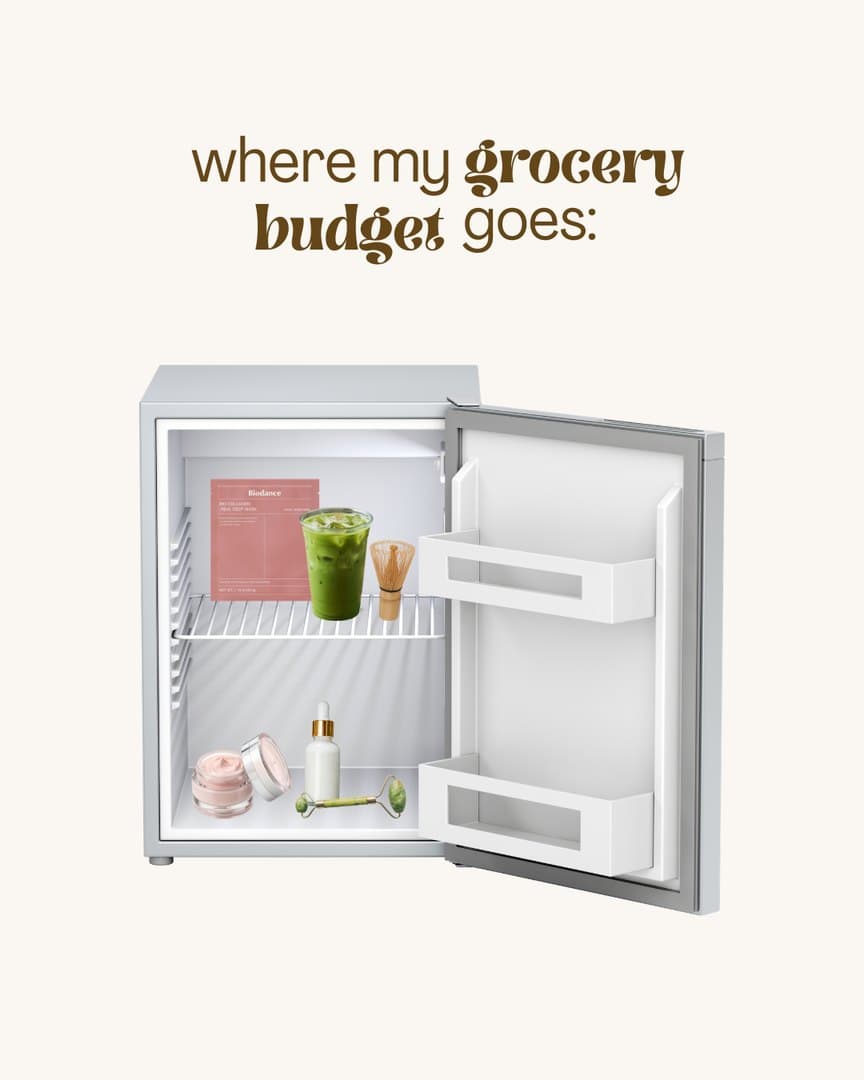 Grocery budget Instagram template, editable in Canva