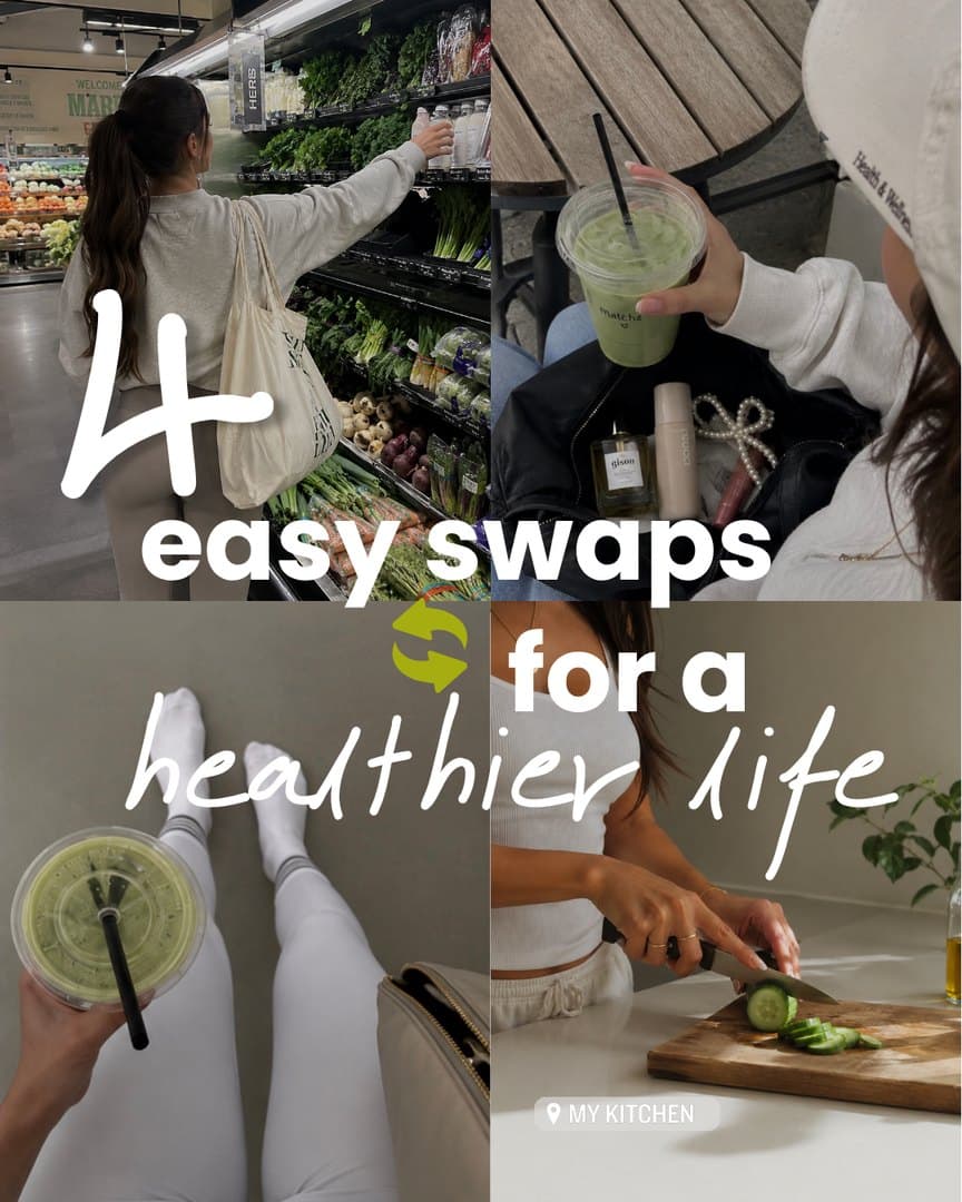 Healthy swaps Instagram template, editable in Canva
