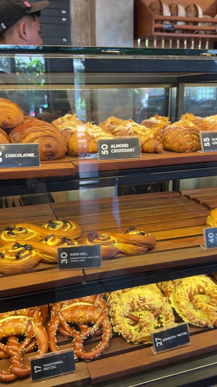 B-roll of a café pastry cabinet, suited to cafés and food brands