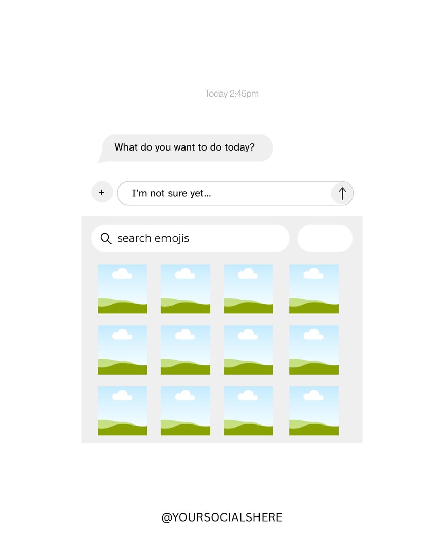 Canva template: What do you want to do today? chat with photo grid